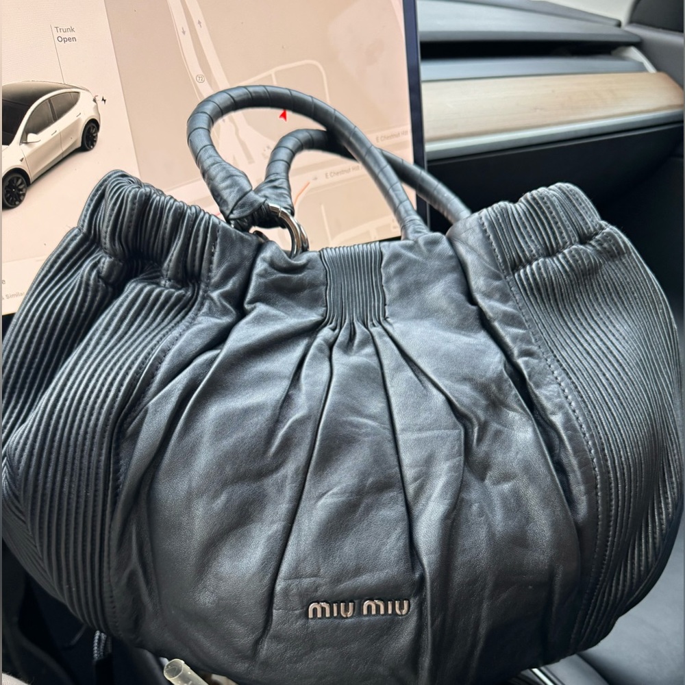 SOLD - MiuMiu Dark Silver Bag